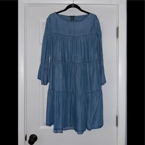 Denim tiered dress